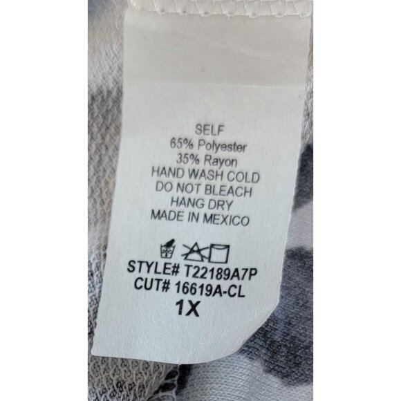 White Birch Hoodie Pullover Leopard Lightweight Sweatshirt Womens 1X New in Bag - Picture 6 of 10